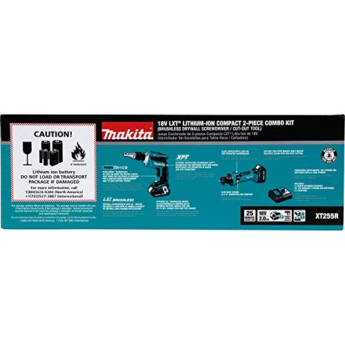 Makita 18V LXT Lithium-Ion Compact Cordless 2-Pc. Combo Kit (2.0Ah)