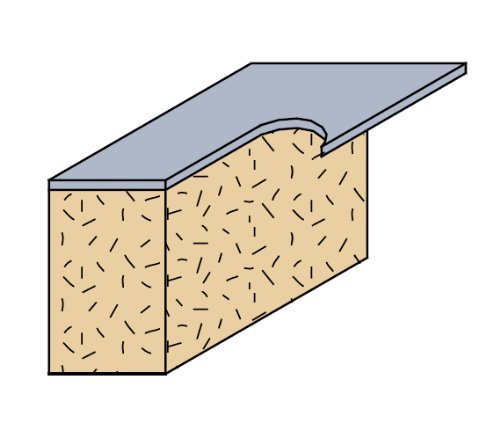 CMT 806.191.11 Super-Duty Flush Trim Bit, 1-Inch Cutting Length, 1/4-Inch Shank