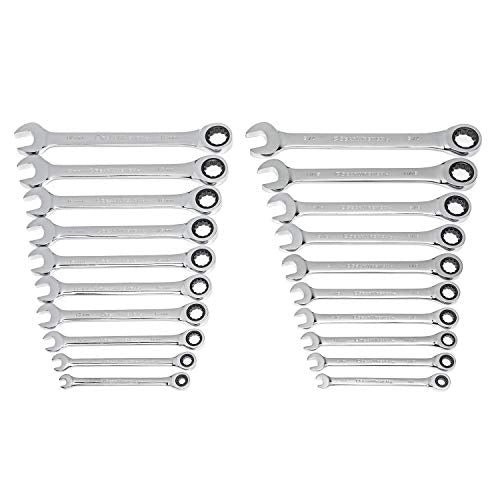 GEARWRENCH 20-Piece Ratcheting Combination Wrench SAE/Metric