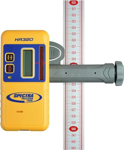 Spectra Precision Laser Receiver with C59 Rod Clamp, Front & Rear LCD Displays, Loud Speaker, Waterproof