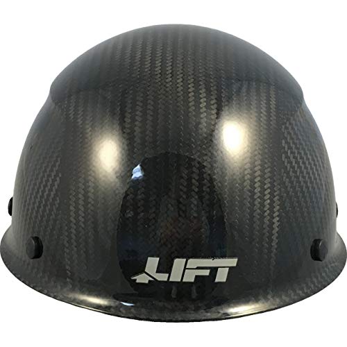 LIFT Safety DAX Actual Carbon Fiber Cap Style Hard Hat (Glossy Black)