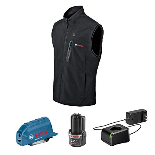 Bosch 12V Max Heated Vest Kit with Portable Power Adapter (Open-Box, Excellent Condition)