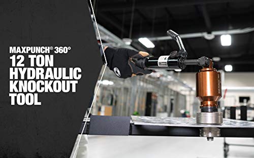Southwire MP-XD Max Punch, Knockout Tool Used with Cordless Drill, Virtually Universal, Heavy Duty Cutting, Quick Accurate Knockouts