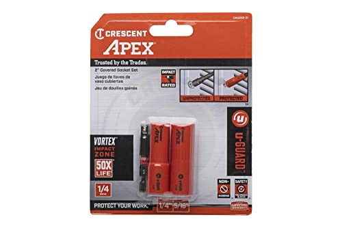 Crescent 3-Piece u-GUARD 1/4" Covered Socket Set