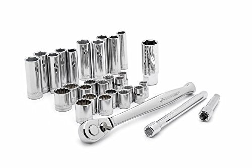 Crescent Drive 6 and 12 Point Standard & Deep SAE/Metric Mechanics Tool Set