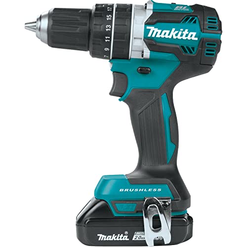 Makita 18V LXT Lithium‑Ion Compact Brushless Cordless 1/2" Hammer Driver‑Drill