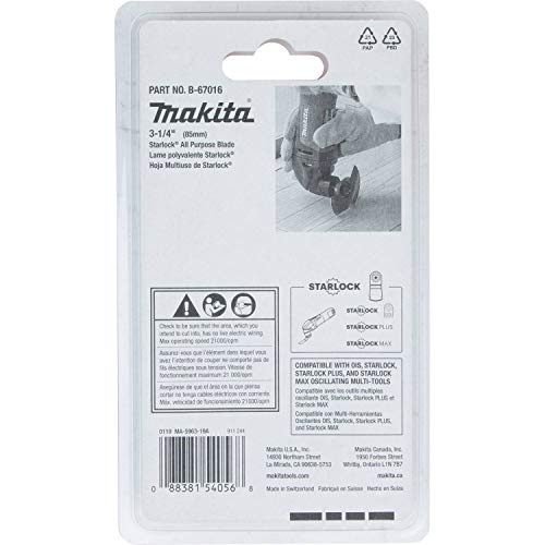 Makita 3-1/2" Starlock All Purpose Blade (BiM)