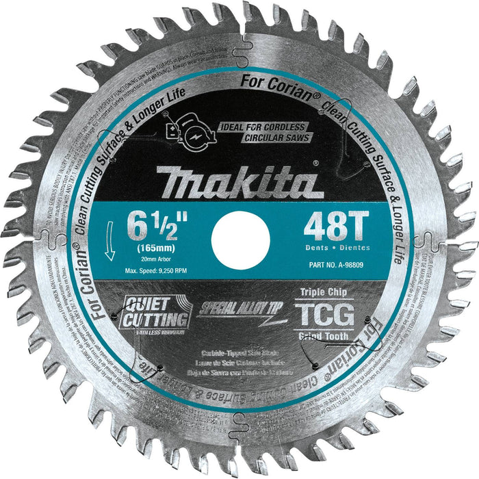 6-1/2" 48T Carbide-Tipped Cordless Plunge Saw Blade