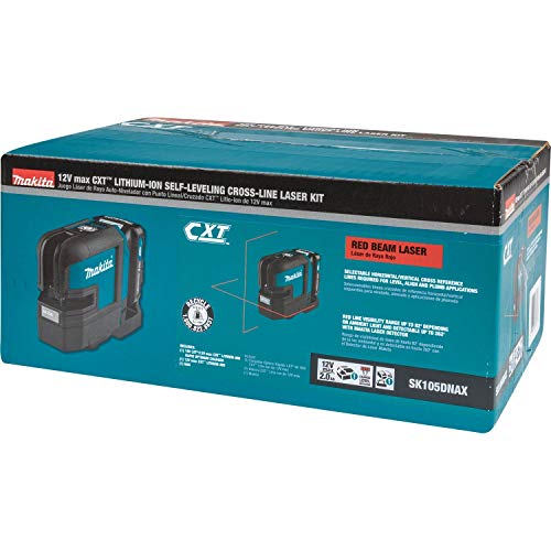 Makita 12V Max CXT Self-Leveling Cross-Line Red Beam Laser Combo Kit