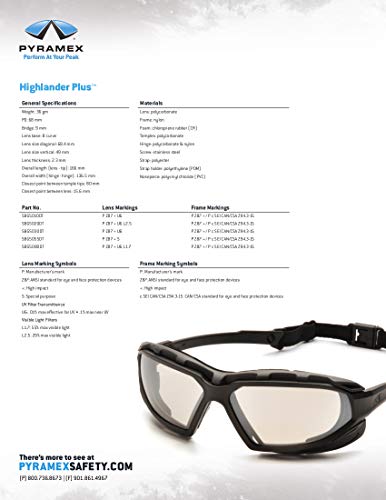 Pyramex Highlander Plus Safety Goggles