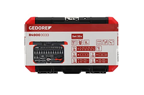 GEDORE RED 33-Piece 1/4 size, 4-13mm Socket Set