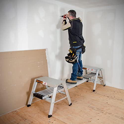 MetalTech BuildMan Aluminum Work Platform with Load Capacity 300 lbs.