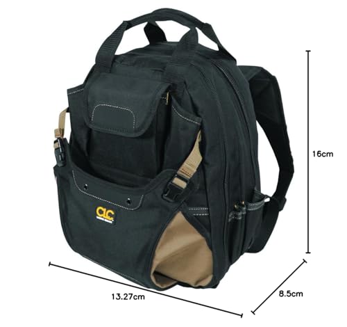 CLC Custom Leathercraft Work Gear 1134 Carpenter's Tool Backpack, 44 Pockets, Padded Back Support (Open-Box, Excellent Condition)
