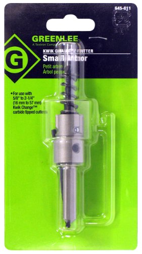 Greenlee 645-011 Small Arbor for 5/8" - 2-1/4" Kwik Change Carbide-Tipped Hole Cutter