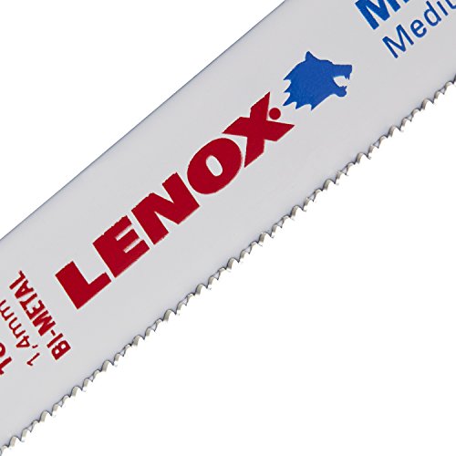 LENOX - 20566618R Metal Cutting Reciprocating Saw Blade with Power Blast Technology, Bi-Metal, 6-inch, 18 TPI, 5/PK