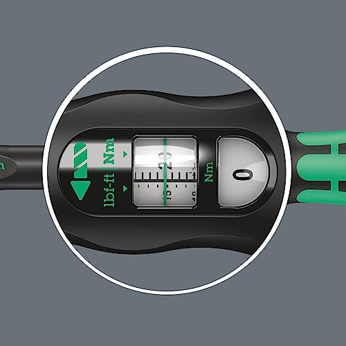 Wera Tools Click Torque B 2 Adjustable Torque Wrench, 3/8" Square Drive, 20 - 100 Nm, 05075611001