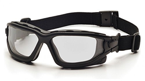 Pyramex I-Force Safety Glasses Black Frame w/Clear Anti-Fog Lens