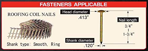 MAX USA (CN445R3) SuperRoofer️ Roofing Coil Nailer up to 1-3/4 In.