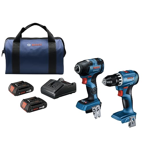 Bosch 18V 2-Tool Combo Kit with Drill/Driver and (2) 2.0Ah Batteries