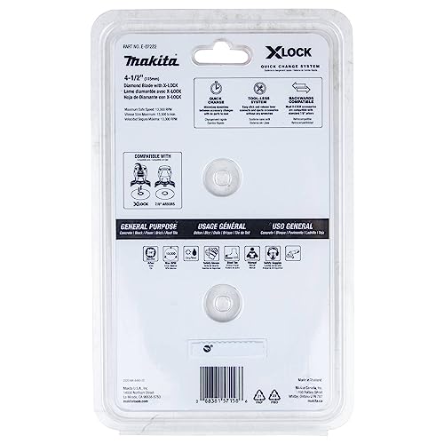 Makita X-LOCK 4-1/2" Turbo Rim Diamond Blade For Mansory Cutting E - Foto 5