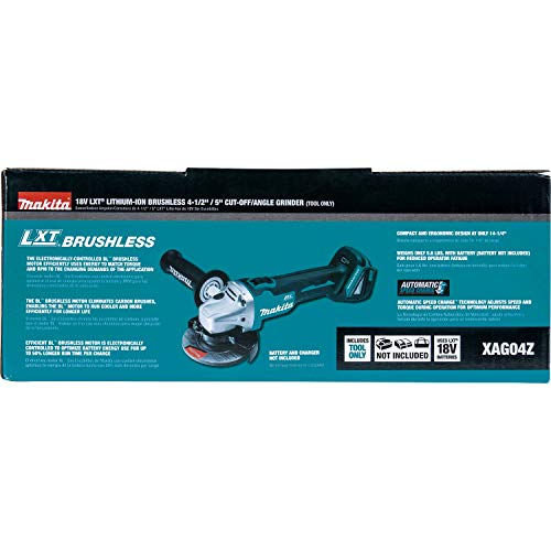 Makita 18V LXT Lithium-Ion Brushless Cordless 4-1/2” / 5" Cut-Off/Angle Grinder (Bare Tool)