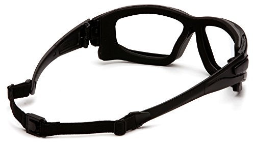Pyramex I-Force Safety Glasses Black Frame w/Clear Anti-Fog Lens