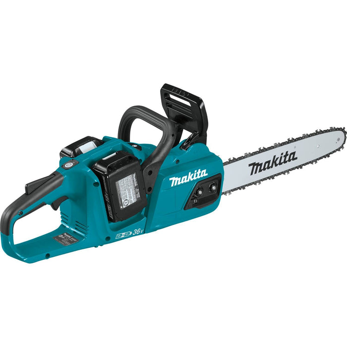 Makita (XCU07PT) 18V LXT Brushless 14" Chain Saw Kit, dual port charger (5.0Ah)