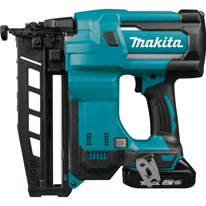 Makita (XNB02RJ) 18V LXT Lithium-Ion Cordless 2-1/2" 16-Gauge Straight Finish Nailer Kit