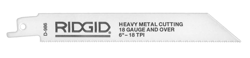 Model D-985 RIDGID Non-Ferrous Metals 6" (150mm) Reciprocating Saw Blade - 14 Teeth Per in. - 5 Pack