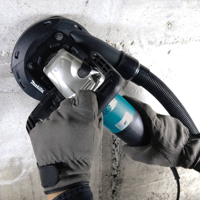 Makita PC5010CX1 - 5" SJSII Compact Concrete Planer, 12 AMP, 4,000 - 9,000 RPM, var. spd., no lock-off, lock-on, dust extraction shroud, diamond cup wheel