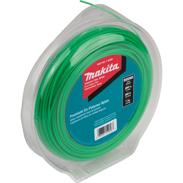 Round Trimmer Line, 0.080”, Green, 400’, 1 lbs.