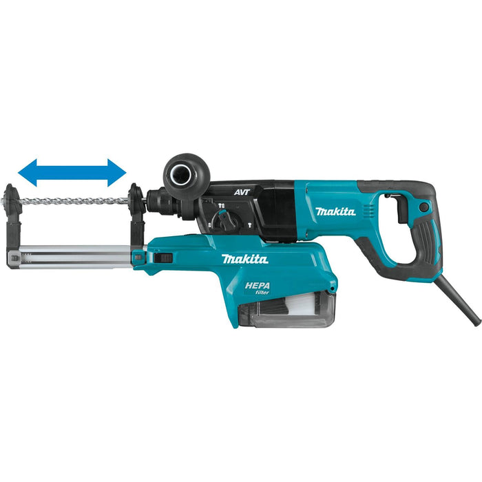 Makita 1" AVT Rotary Hammer, accepts SDS-PLUS bits, w/ HEPA Dust Extractor, 3-mode, var. spd., case (D-handle)