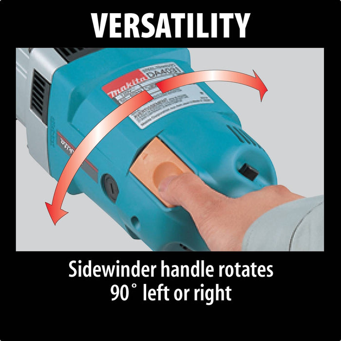 Makita DA4031 - 1/2" Angle Drill, 10 AMP, 2-speed (300 & 1,200 RPM), reversible, SideWinder, case