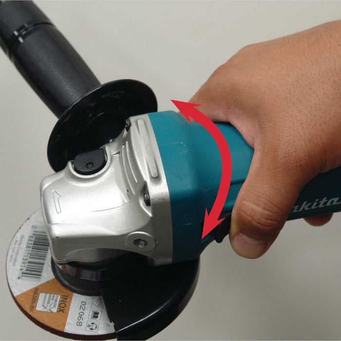 Makita GA4534 - 4-1/2" Paddle Switch Angle Grinder, 6 AMP, 11,000 RPM, 5/8" -11, AC/DC, lock-off, no lock-on