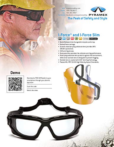 Pyramex I-Force Sporty Dual Pane Anti-Fog Goggles