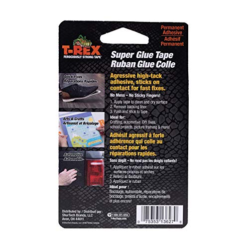 T-REX Super Glue Double Sided Tape, Clear