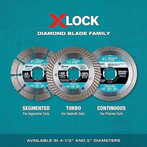 Makita X-Lock 4-1/2" Segmented Diamond Blade for Masonry Cutting (2 Pack)