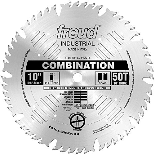 Freud Combination Saw Blade with Arbor (10"-16" Diameter)