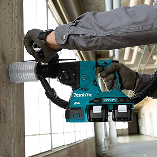 Makita (XRH08PT) 18V (X2 36V) LXT Lithium-Ion Brushless Cordless 1-1/8" AVT Rotary Hammer, accepts SDS-PLUS bits