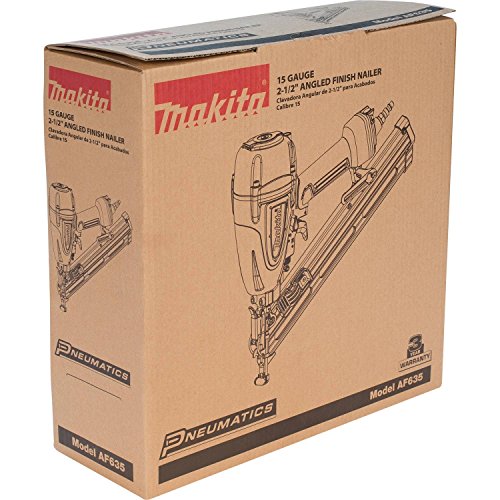 Makita 15-Gauge, 2‑1/2" 34-Degree Angled Finish Nailer