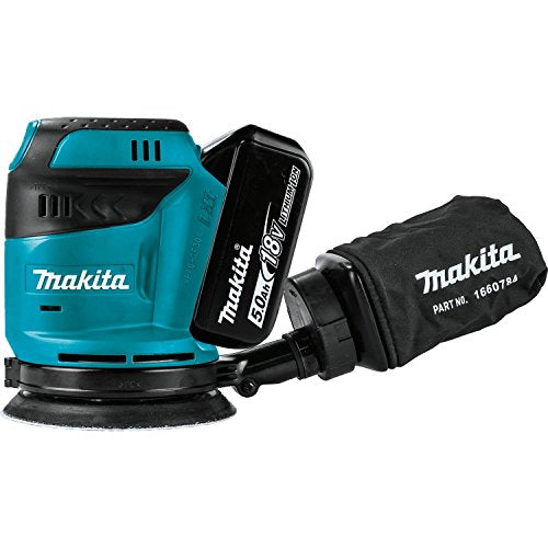 Makita XOB01T 18V LXT Lithium-Ion Cordless 5" Random Orbit Sander Kit (5.0Ah)