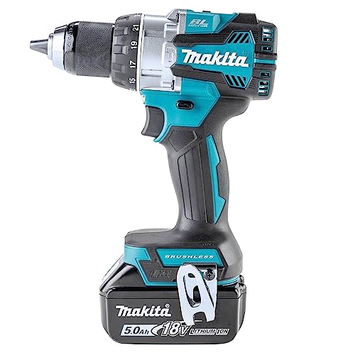 Makita XPH16T 18V LXT Lithium-Ion Compact Brushless Cordless 1/2" Hammer Driver-Drill Kit (5.0Ah)