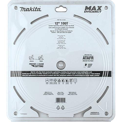Makita 12in 100T Carbide-Tipped Max Efficiency Miter Saw Blade