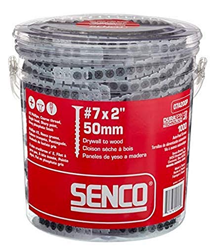Senco Duraspin #7 by 2" Drywall to Wood Collated Screw (1, 000 per Box)