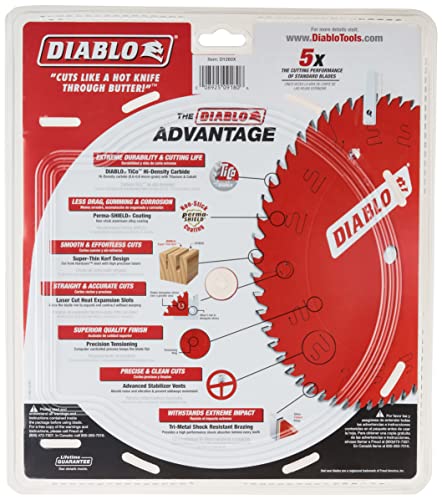 Diablo 12-Inch x 60 Tooth 1in Arbor Combination Saw Blade