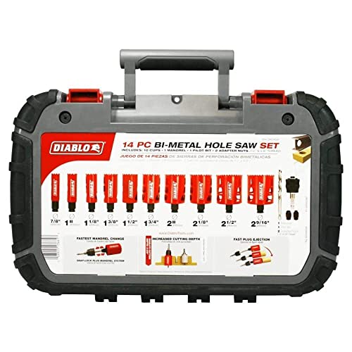 Diablo Tools General Purpose Bi-Metal Hole Saw Set 14pc DHS14SGP
