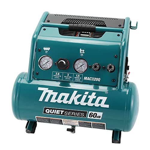 Makita Quiet Series 1-1/2 HP, 3 Gallon, Oil-Free, Electric Air Compressor