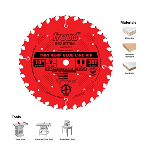 Freud 10" Industrial Thin Kerf Glue Line Ripping Blade