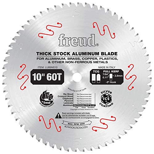 Freud LU89M008 8-Inch 58 Tooth Non-Ferrous Metal Cutting Saw Blade with 5/8-Inch Arbor