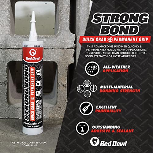 Red Devil Strong Bond Heavy-Duty Adhesive & Sealant (White)